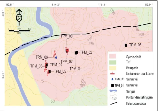 Gambar 3. Peta Geologi daerah Satoko, Polewali Mandar