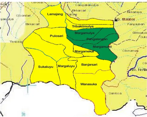 Ilustrasi 3. Peta Wilayah Kecamatan Pangalengan Kabupaten Bandung 