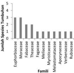 Tabel  1.  Jenis-jenis  tumbuhan  yang  dikonsumsi  oleh  ungko  (Hylobates  agilis)  di  HPPB  Universitas  Andalas