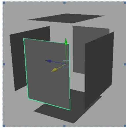 Gambar 2. Permukaan Poligon sebuah boks Gambar 1. Permukaan NURBS sebuah boks.