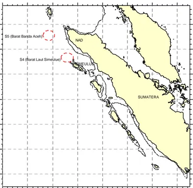 Gambar 12  Lokasi penelitian di Samudera Hindia perairan barat Aceh Samudera                     Hindia 