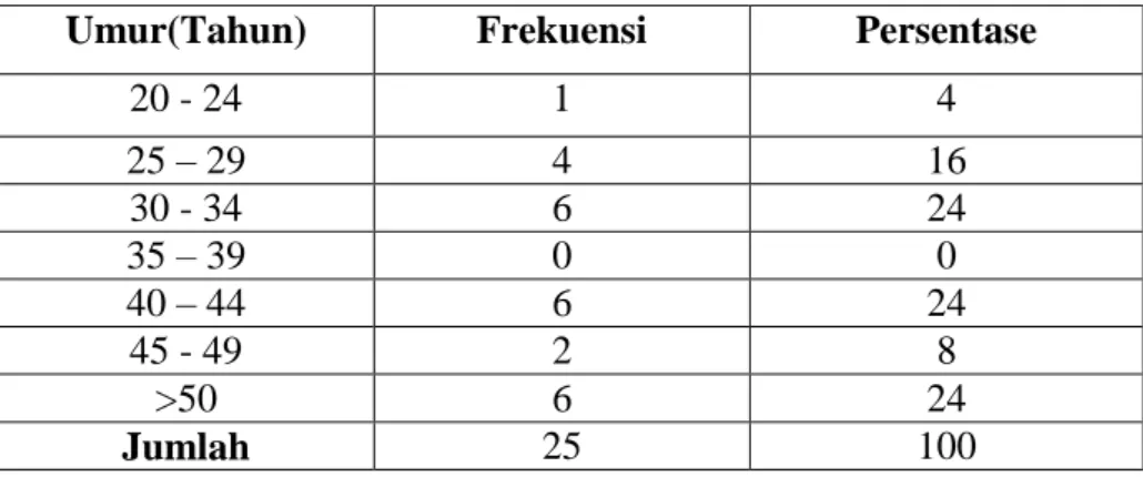 Tabel 2. Umur Responden 