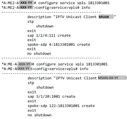 Gambar 3.11 Data Konfigurasi Logik Protoko VPLS Unicast 