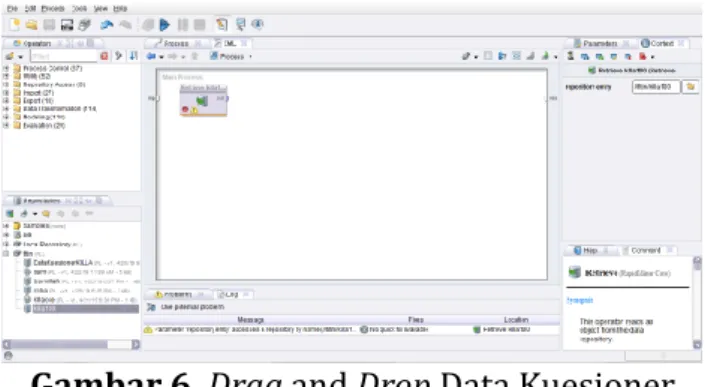 Gambar 6. Drag and Drop Data Kuesioner 