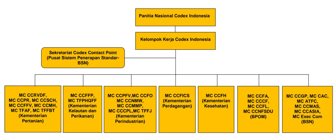 Gambar 1    Struktur organisasiCodex Indonesia 