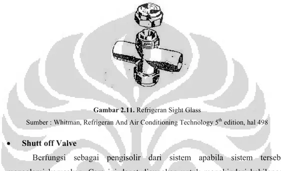 Gambar 2.12 (a) Packless shut off valve, (b) Back seated shut off valve  Sumber : Whitman, Refrigeration And Air Conditioning Technology 5 th  edition hal 505