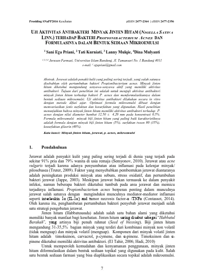 Prosiding SNaPP2016 Kesehatan Pissn Eissn Jurusan Farmasi, Universitas ...