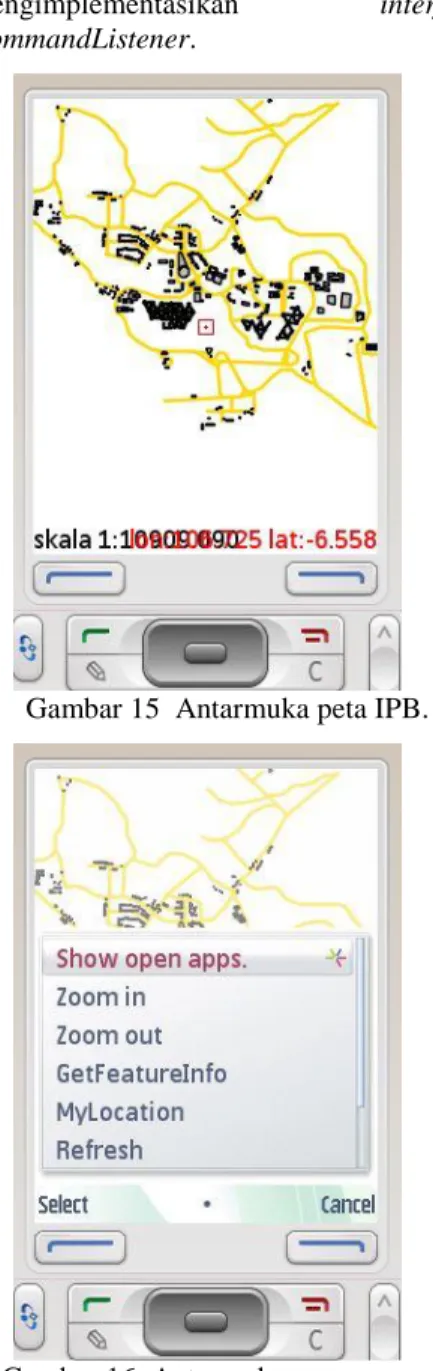 Gambar 14  Antarmuka daftar layer peta  dalam multiple choice. 