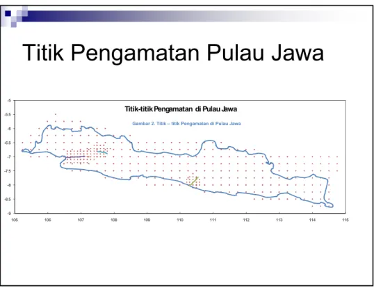 Gambar 2. Titik – titik Pengamatan di Pulau Jawa