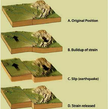 Gambar II-1Riwayat terjadinya gempa bumi (Tarbuck &amp; Lutgens, 2001) 