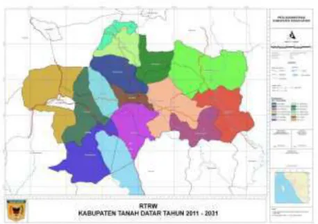 Gambar 2.1  Peta Administrasi Kabupaten Tanah Data  2.1.1.2   Topografi 