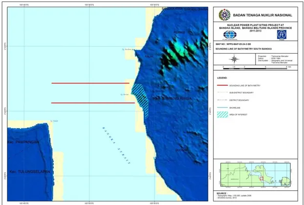 Gambar 1. Lokasi Survei Identifikasi dan Karakteristik Morfologi Pesisir Tanjung Batu  Berdaun di Sebagin, Bangka Selatan [1] 