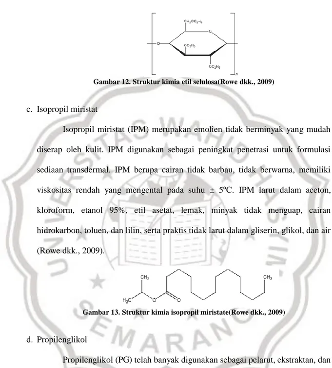 Gambar 12. Struktur kimia etil selulosa(Rowe dkk., 2009) 