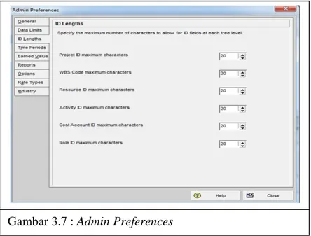 Gambar 3.7 : Admin Preferences 
