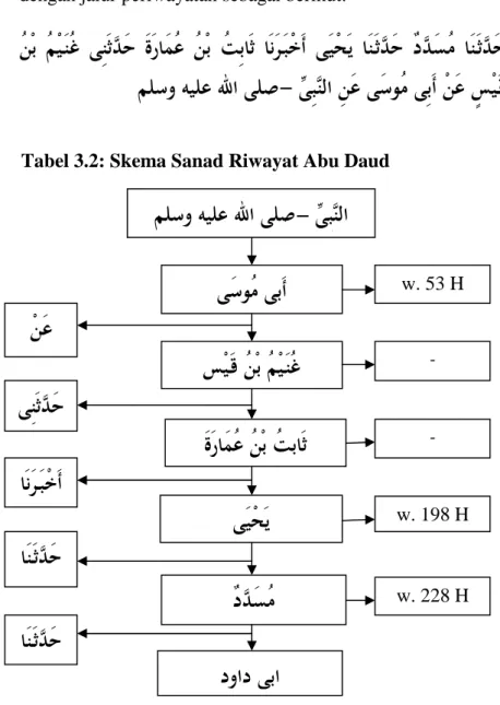 Tabel 3.2: Skema Sanad Riwayat Abu Daud