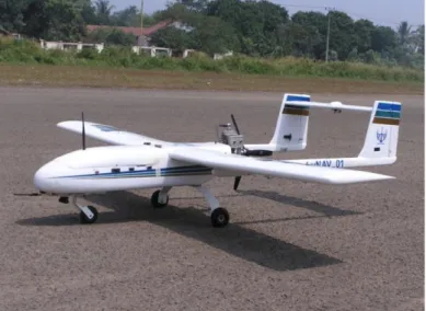Gambar 1-1: Foto dan ukuran tiap bagian UAV “Elang Avionik“ 