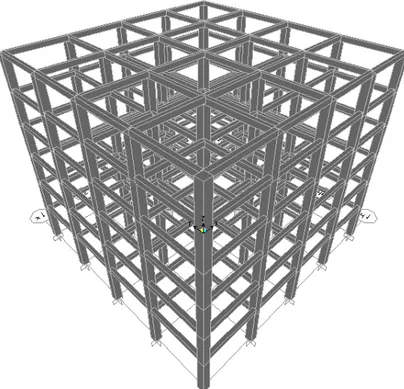 Gambar 3.  Struktur 3 Dimensi 