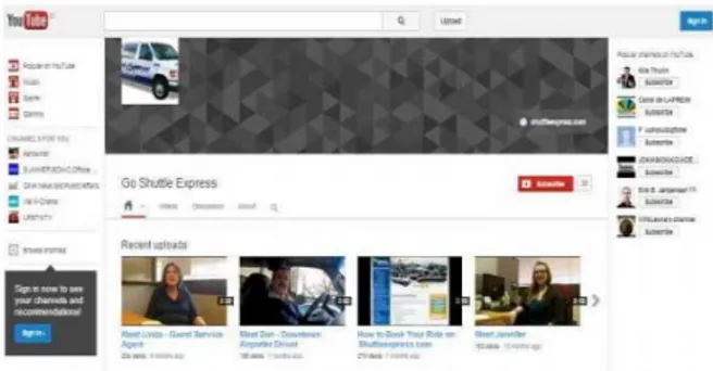 Gambar 3.9. Tampilan Youtube Shuttle Express