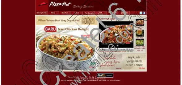 Gambar 6. Tampilan Web Pizza Hut