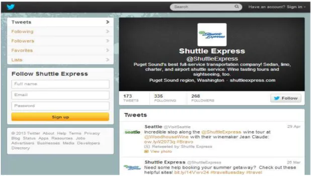 Gambar 5. Tampilan Twitter ShuttleExpress  b.2.3.Email  