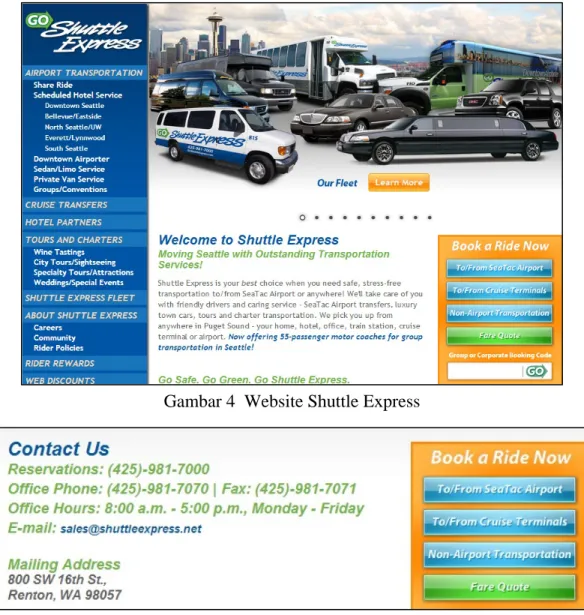 Gambar 4  Website Shuttle Express 