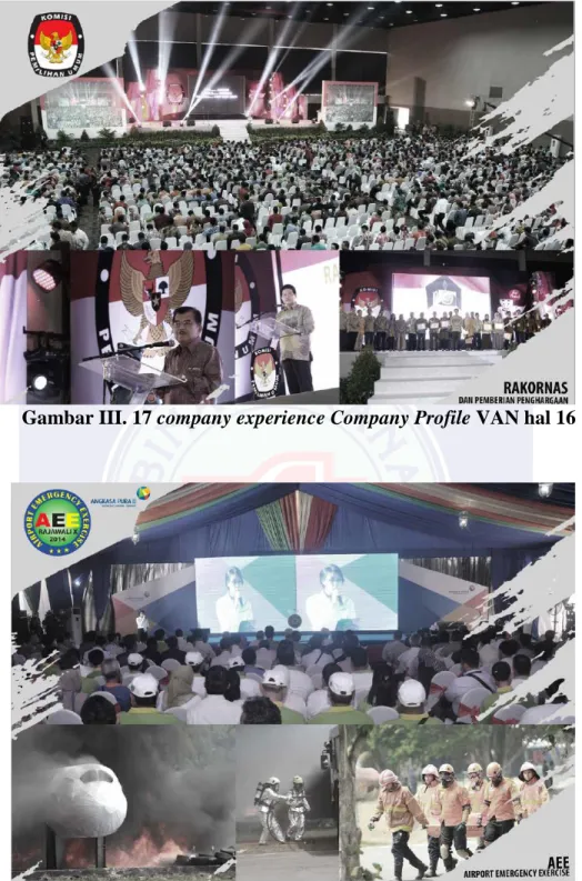 Gambar III. 17 company experience Company Profile VAN hal 16 