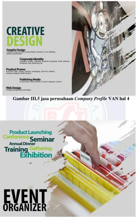 Gambar III.5 jasa perusahaan Company Profile VAN hal 4 