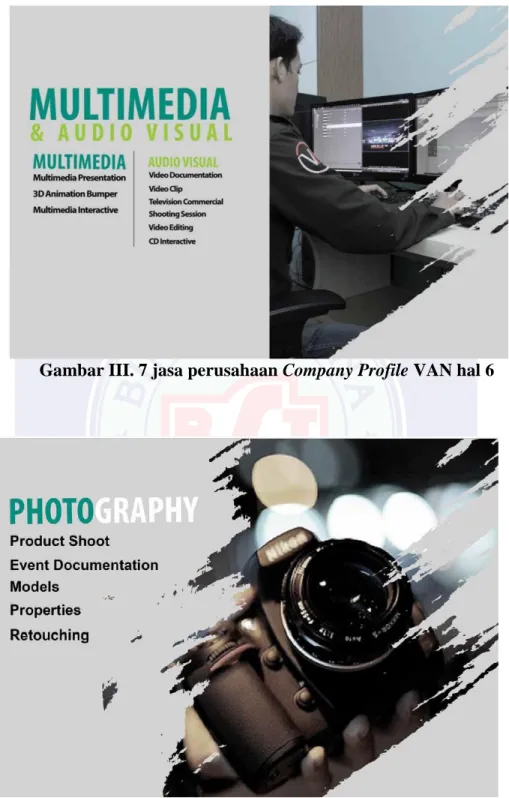 Gambar III. 7 jasa perusahaan Company Profile VAN hal 6 