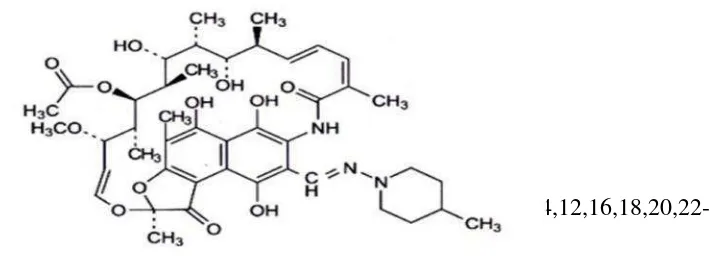Gambar 10. Struktur kimia rifampisin