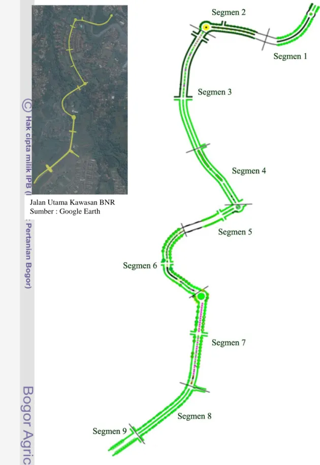 Gambar 4.  Peta Jalan Utama Kawasan Permukiman Bogor Nirwana Residence  (tanpa skala) 