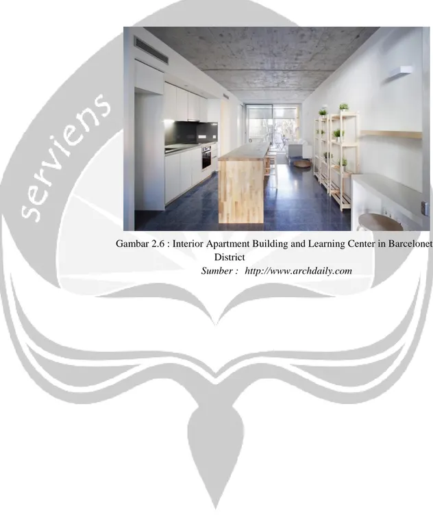 Gambar 2.6 : Interior Apartment Building and Learning Center in Barceloneta  District 