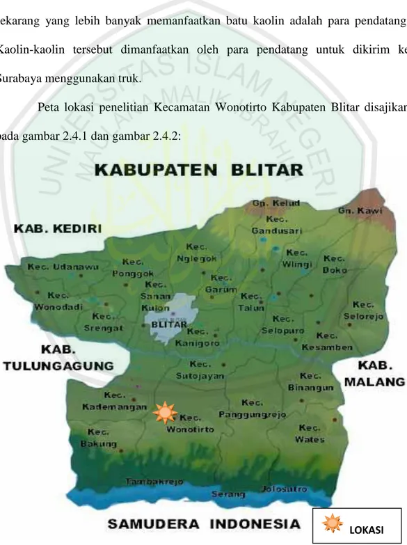 Gambar 2.4.1 Peta Kabupaten Blitar (www.blitarkab.go.id) 