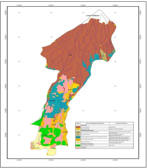 Gambar  1. Peta Pewilayahan Komoditas Berdasarkan Zona Agroekologi Desa  Hargobinangun, Pakem, Sleman 