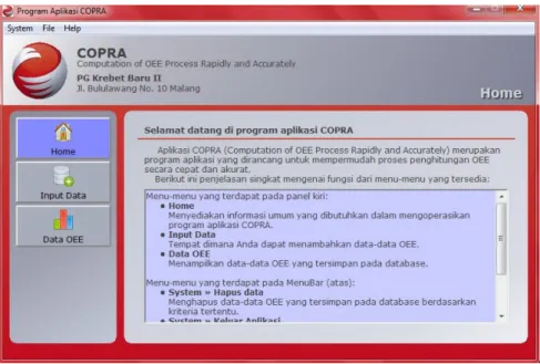 Gambar 1  Screenshot Halaman Pembuka Pada Prototipe COPRA