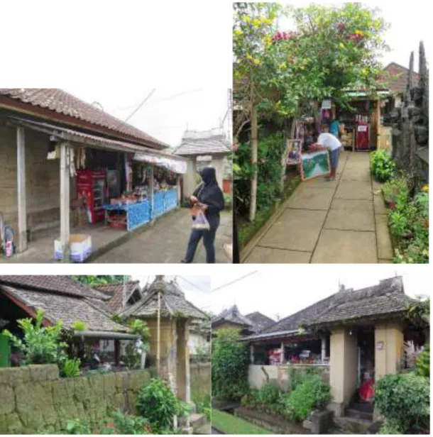 Gambar 6 Beberapa bentuk warung yang dikembangkan dalam pekarangan rumah   Sumber: Survei Lapang, September 2016 