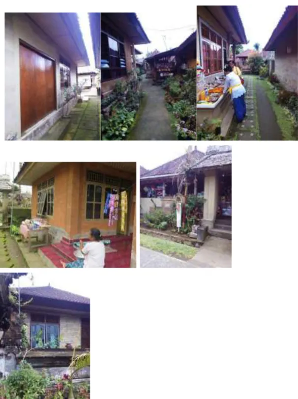 Gambar 9. Berbagai variasi perubahan bangunan pada pekarangan di sisi timur jalan  Sumber: Survei Lapang, September 2016 