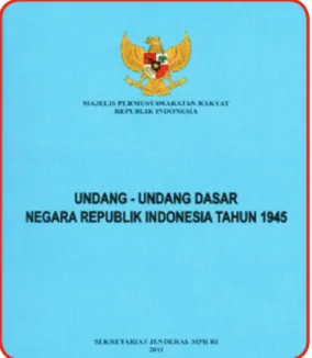 Gambar 2.1 Sampul Naskah UUD Negara Republik Indonesia  Tahun 1945.