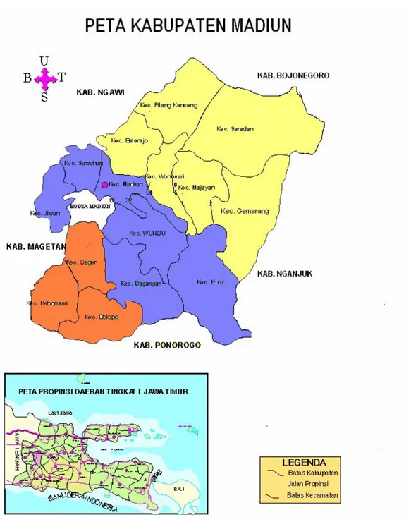 Gambar 8.  Peta Kabupaten Madiun 