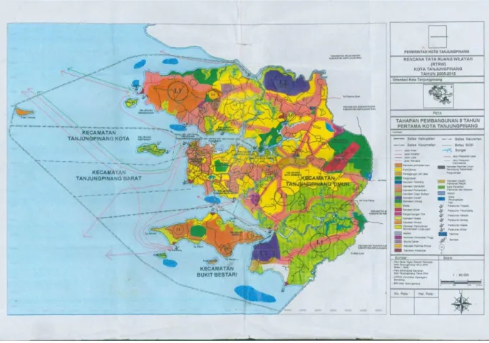 Gambar 7 Peta RTRW Kota Tanjungpinang 2005-2015 