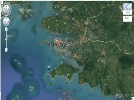 Gambar 9 Kota Tanjungpinag dari satelit 