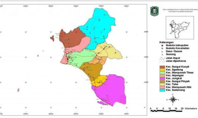 Gambar 2 Peta Administratif Kabupaten Pontianak 