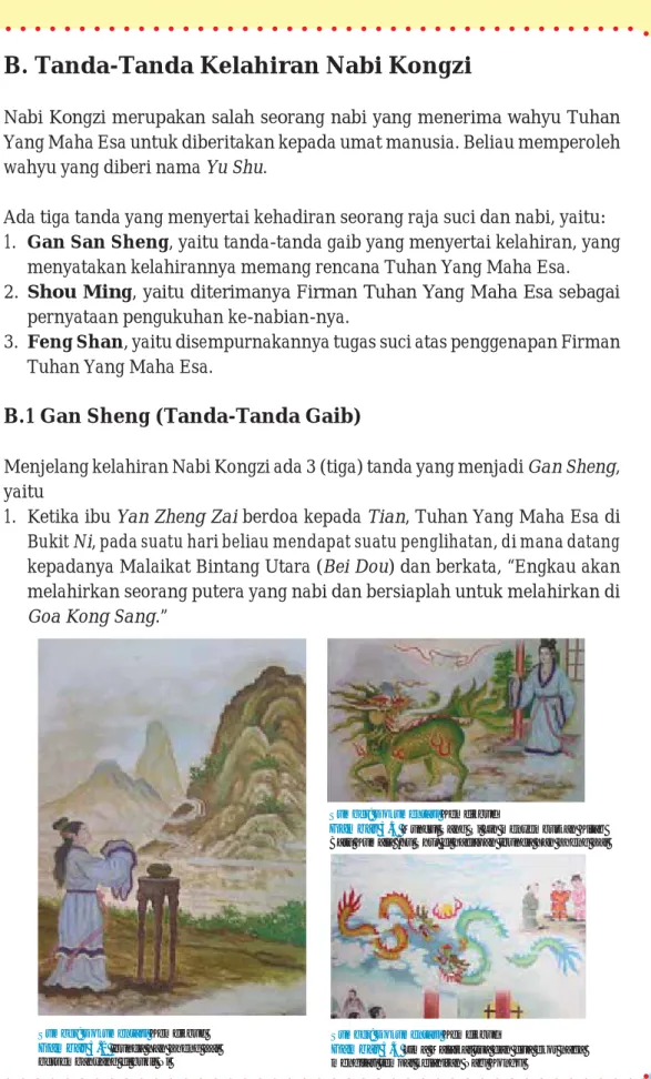 Gambar 3.3  Muncul Sang Qi Lin menyemburkan Kitab  Batu Kumala (Yu Shu) di hadapan Ibunda Yan Zheng Zai 
