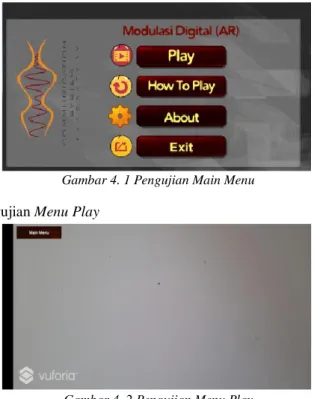 Gambar 4. 2 Pengujian Menu Play  C. Pengujian Menu How To Play 