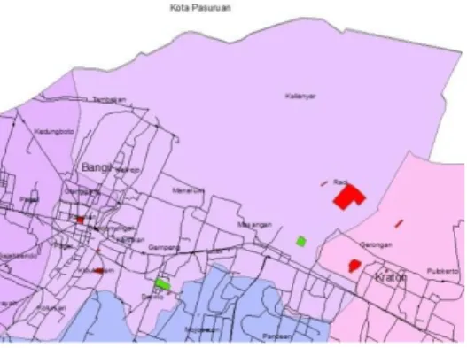 Gambar 3. Peta penyebaran permasalahan berdasarkan penggunaan tanah  4. Kesimpulan 