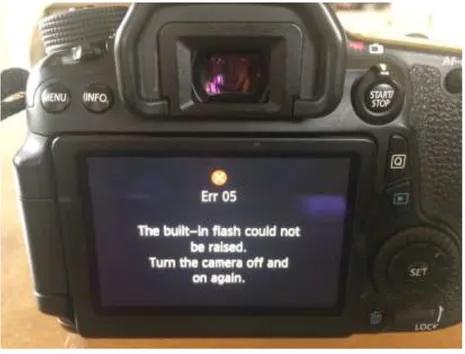 Gambar 1. Contoh Error Kamera Canon Type 70D   (Sumber : Creartchief) 