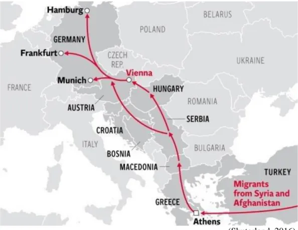 Gambar 4 Peta Persebaran Pengungsi Ke Uni Eropa 