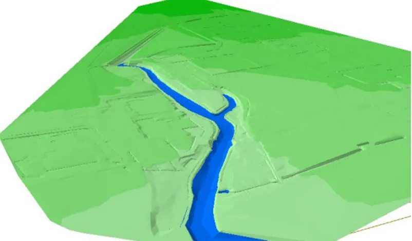 Gambar I.2. Contoh Digital Terrain Model (DTM) 