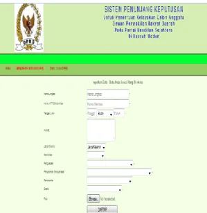 Gambar V.4.  Form Login  V.5.  Form Pemilihan Calon DPRD 