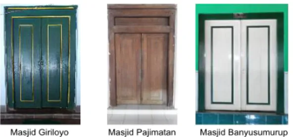 Gambar 7. Daun Pintu menuju  Ruang Utama Masjid  