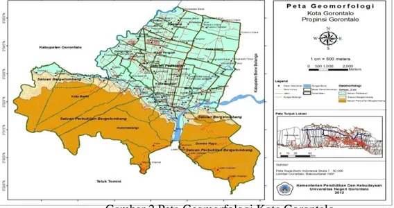 Gambar 2 Peta Geomorfologi Kota Gorontalo 